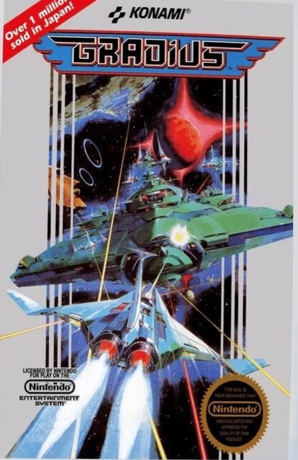 Gradius NES box cover art